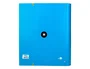 Antartik Carpeta con recambio a4 cuadro 5mm forrada 4 anillas 40mm redondas con solapa color azul