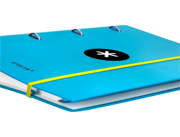 Antartik Carpeta con recambio a4 cuadro 5mm forrada 4 anillas 40mm redondas con solapa color azul Antartik Carpeta con recambio a4 cuadro 5mm forrada 4 anillas 40mm redondas con solapa color azul