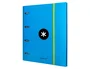 Antartik Carpeta con recambio a4 cuadro 5mm forrada 4 anillas 40mm redondas con solapa color azul
