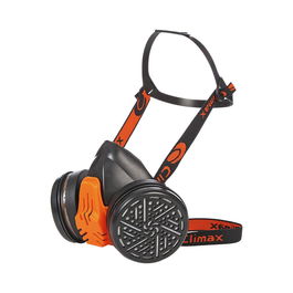 Climax Mascarilla 756 con 2 filtros a1p3 Reutilizable de Silicona Media Máscara Arnés de Cabeza Compatible con Filtros 755/756 Norma EN 140:1998