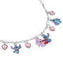 PEERS HARDY Pulsera charm Angel Stitch Disney chapada en oro con colgantes