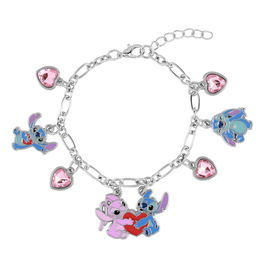 PEERS HARDY Pulsera charm Angel Stitch Disney chapada en oro con colgantes