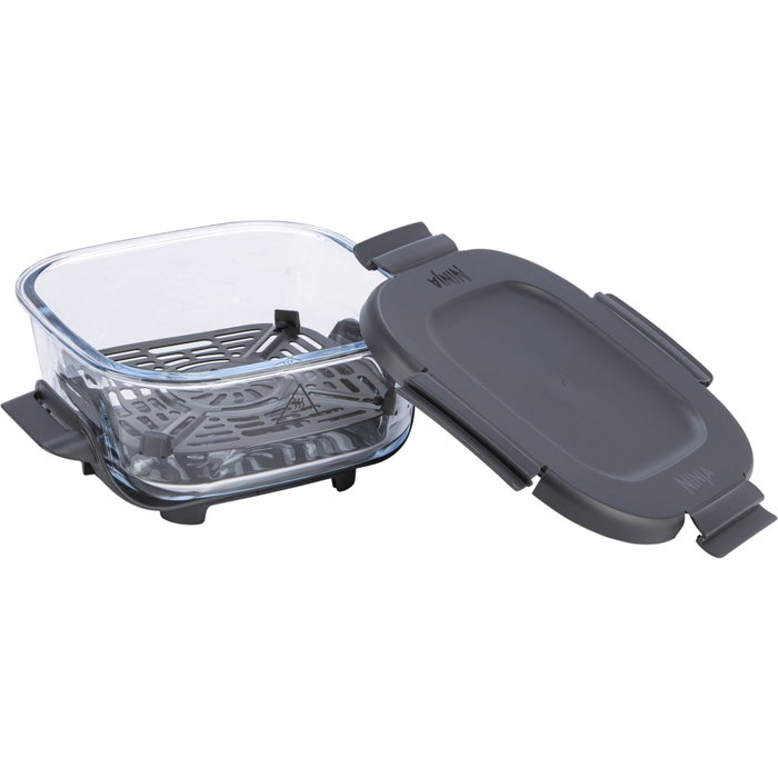 Ninja Crispi FN101EUSG Freidora de Aire con Recipientes de Vidrio, 1700 W, Salvia Ninja Crispi FN101EUSG Freidora de Aire con Recipientes de Vidrio, 1700 W, Salvia
