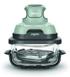 Ninja Crispi FN101EUSG Freidora de Aire con Recipientes de Vidrio, 1700 W, Salvia