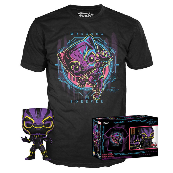 FUNKO Set figura POP & Tee Marvel Wakanda Forever Black Panther Exclusive FUNKO Set figura POP & Tee Marvel Wakanda Forever Black Panther Exclusive