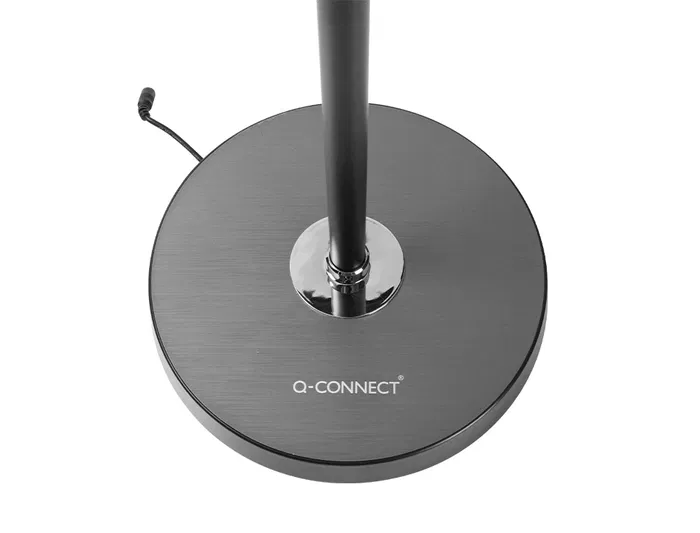 Q-connect Lámpara de Suelo LED 15W 850 Lm Regulable 3 Niveles Brillo Cuello Flexible Control Remoto Negro