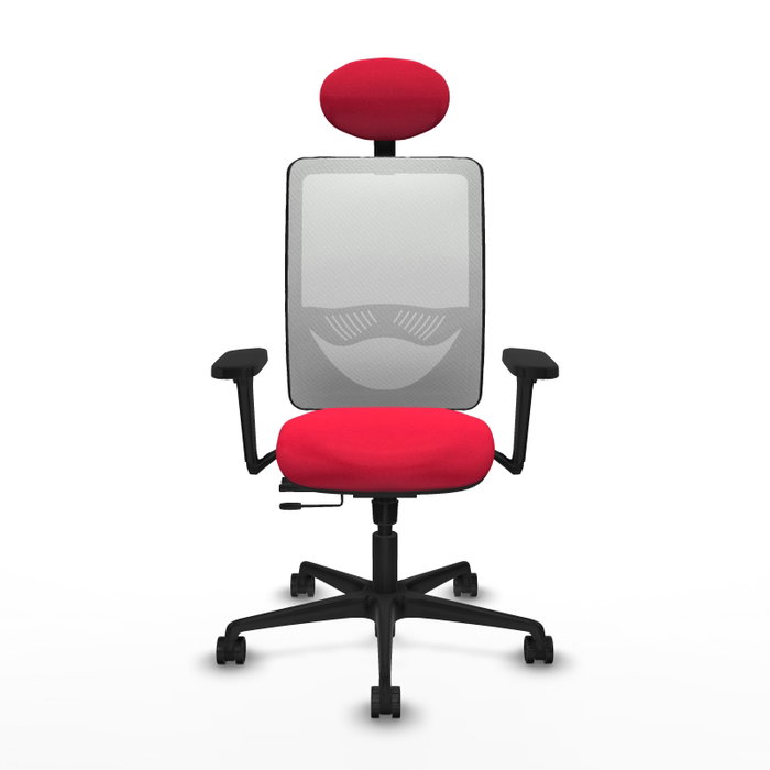 PIQUERAS Y CRESPO Silla de oficina Zulema con mecanismo Sincro/Traslack, Rojo y Blanco PIQUERAS Y CRESPO Silla de oficina Zulema con mecanismo Sincro/Traslack, Rojo y Blanco