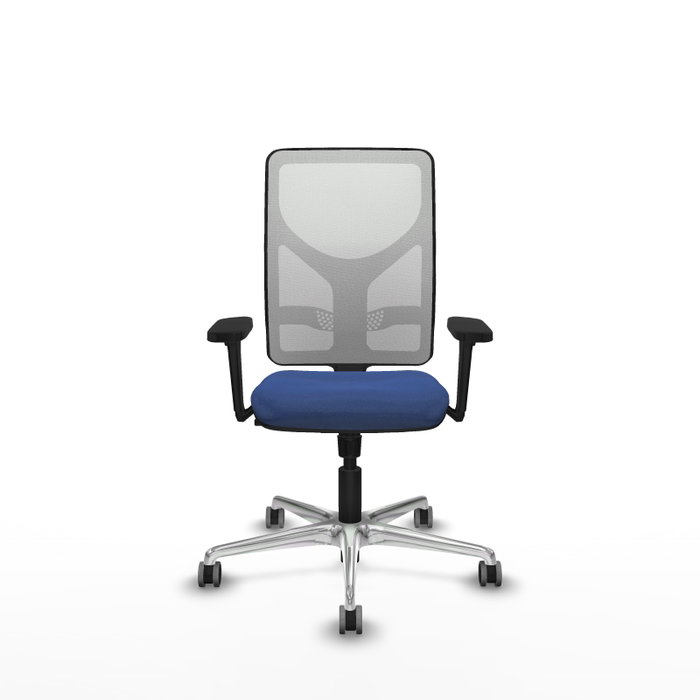 PIQUERAS Y CRESPO Silla de oficina Motilla con Mecanismo Sincro, Azul marino y Blanco