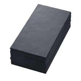 Duni Airlaid Serv Negra 1/6 Servilleta de Celulosa 30x40 cm Negro (600 Unidades) - Un Solo Uso