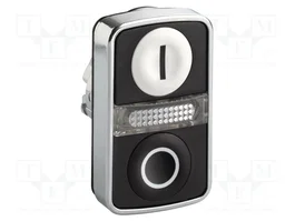 SCHNEIDER ELECTRIC Interruptor Doble Harmony XB4 22mm Blanco/Negro