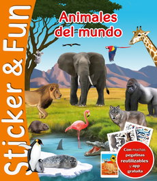 BOOK'N'APP, ANIMALES DEL MUNDO - STICKER&FUN