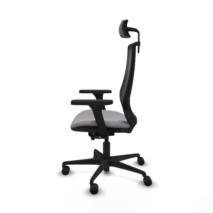 PIQUERAS Y CRESPO Silla de oficina Mardos con mecanismo Sincro/Traslack Gris y Negro