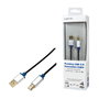 LogiLink Cable USB 2.0 USB-A/M a USB-B/M de 2 m, Aluminio