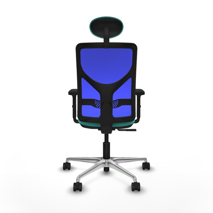 PIQUERAS Y CRESPO Silla de oficina Motilla con Mecanismo Sincro, Turquesa y Azul