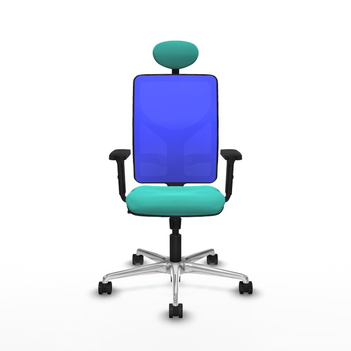 PIQUERAS Y CRESPO Silla de oficina Motilla con Mecanismo Sincro, Turquesa y Azul