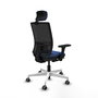 PIQUERAS Y CRESPO Silla de oficina Yunquera con mecanismo Sincro/Traslack, Azul marino y Negro