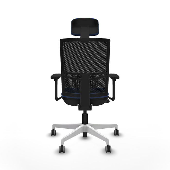 PIQUERAS Y CRESPO Silla de oficina Yunquera con mecanismo Sincro/Traslack, Azul marino y Negro
