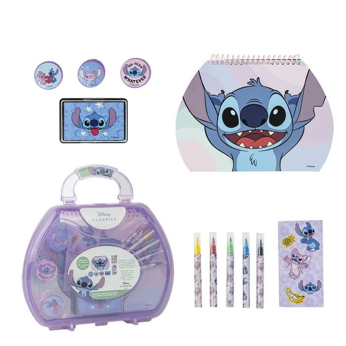 Set de Papelería Stitch Lila 11 Piezas Set de Papelería Stitch Lila 11 Piezas