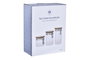 DKD Home Decor Set de 4 Botes de Cristal y Acero Inoxidable