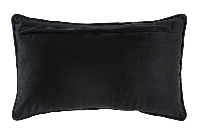 DKD Home Decor Cojín de Poliéster Negro con Bordado DKD Home Decor Cojín de Poliéster Negro con Bordado