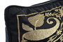 DKD Home Decor Cojín de Poliéster Negro con Bordado