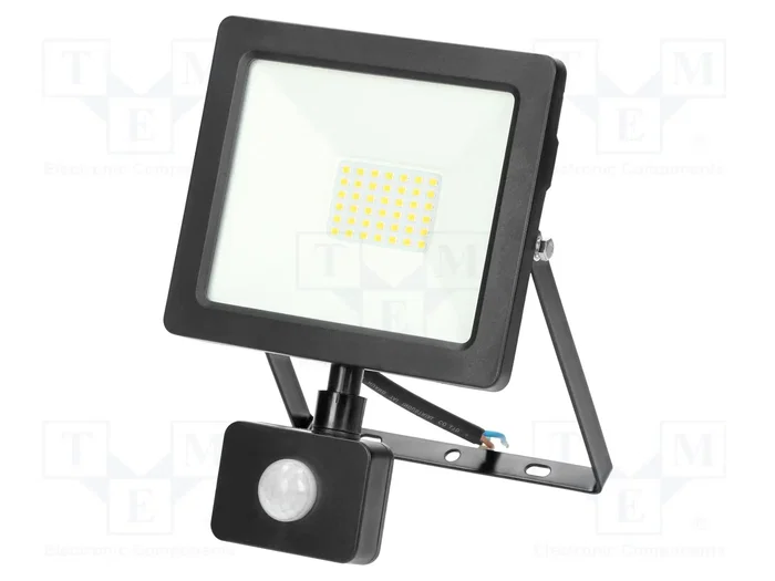 VIRONE Foco LED 30W con Sensor de Movimiento Negro VIRONE Foco LED 30W con Sensor de Movimiento Negro