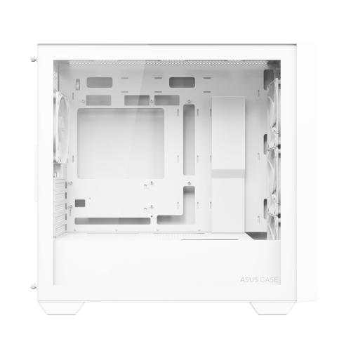 ASUS A21 PLUS - Torre de PC Blanco, Compatible con micro ATX/Mini-ITX, Incluye 4 Ventiladores, Hasta 360mm Radiador, Ref. 90DC00H3-B19000