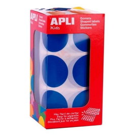 Apli Gomets Redondos 33mm Azul - Rollo de 708 Unidades