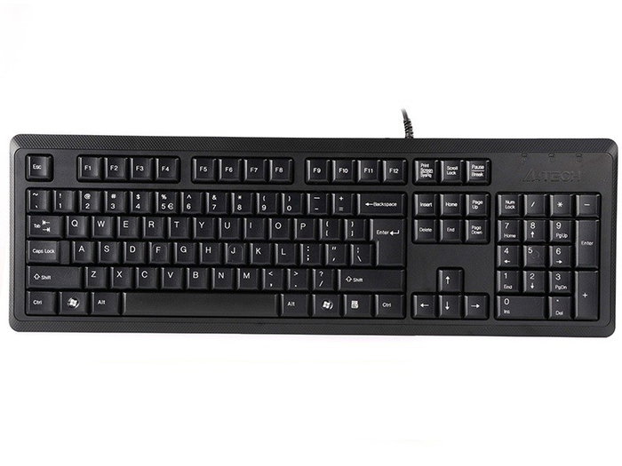 A4Tech KR-92 Teclado USB Clásico Ultra Plano, Layout Polaco, Resistente a Derrames A4Tech KR-92 Teclado USB Clásico Ultra Plano, Layout Polaco, Resistente a Derrames