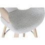 DKD Home Decor Taburete de Madera y Poliéster Gris