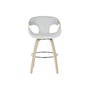 DKD Home Decor Taburete de Madera y Poliéster Gris