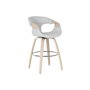 DKD Home Decor Taburete de Madera y Poliéster Gris