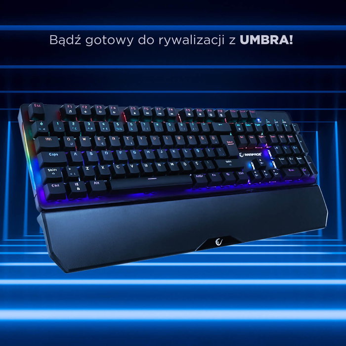 Rampage Umbra KB-R86 Teclado Mecánico Blue Switch Negro