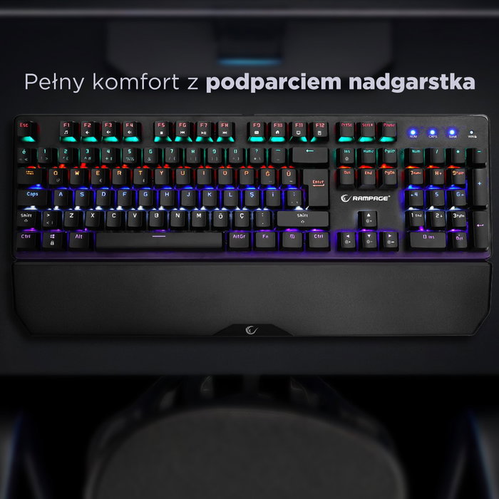 Rampage Umbra KB-R86 Teclado Mecánico Blue Switch Negro