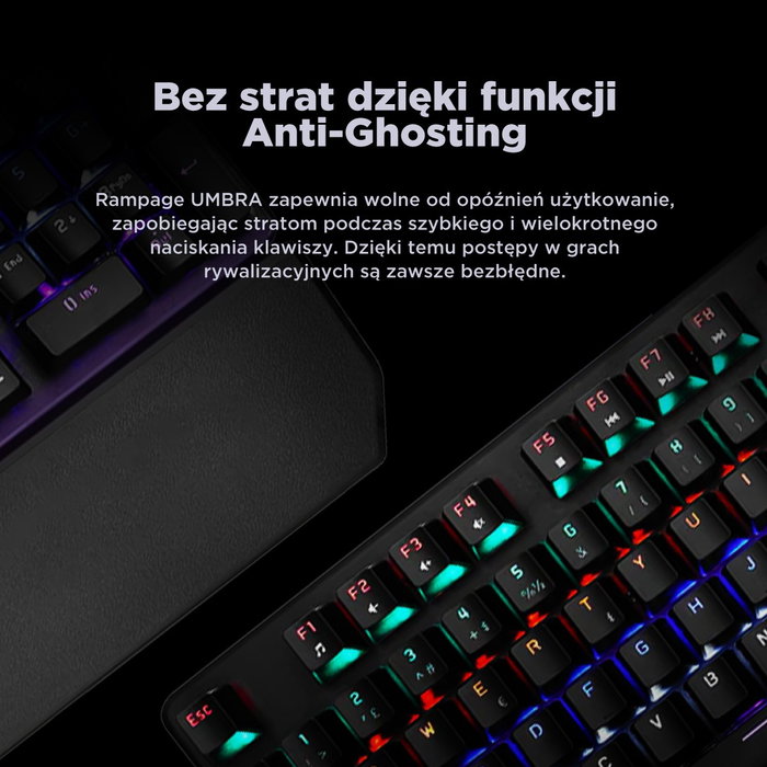 Rampage Umbra KB-R86 Teclado Mecánico Blue Switch Negro