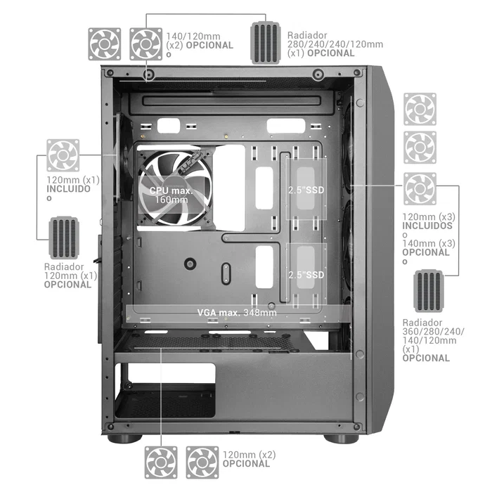 Mars Gaming MC-PRO2 Negra