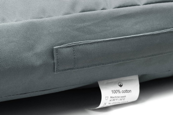 Gloria Colchón Conil Rectangular Gris 104x65 cm - Resistente al Agua, Desenfundable, Lavable, Relleno Silicona Reciclada