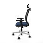 PIQUERAS Y CRESPO Silla de oficina Haches con mecanismo Sincro/Traslack Azul marino y Negro