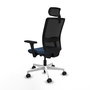PIQUERAS Y CRESPO Silla de oficina Haches con mecanismo Sincro/Traslack Azul marino y Negro