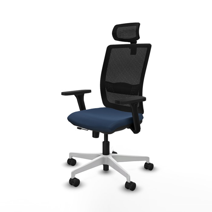 PIQUERAS Y CRESPO Silla de oficina Haches con mecanismo Sincro/Traslack Azul marino y Negro PIQUERAS Y CRESPO Silla de oficina Haches con mecanismo Sincro/Traslack Azul marino y Negro
