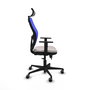 PIQUERAS Y CRESPO Silla de oficina Jorquera con mecanismo Sincro/Traslack Blanco/Azul