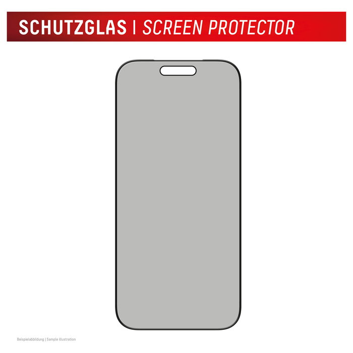 Displex Privacy Panzerglas Protector de Pantalla de Privacidad con Filtro para Apple iPhone 17/17 Pro, Resistente a Golpes y Rayones, 10H, 0.3mm, Ref 02162