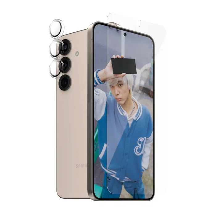 PanzerGlass Protector de Pantalla de Vidrio Templado 2 en 1 para Samsung Galaxy S25+ - Aplicación en Seco, Resistente a Rayones y Golpes, 1 Unidad