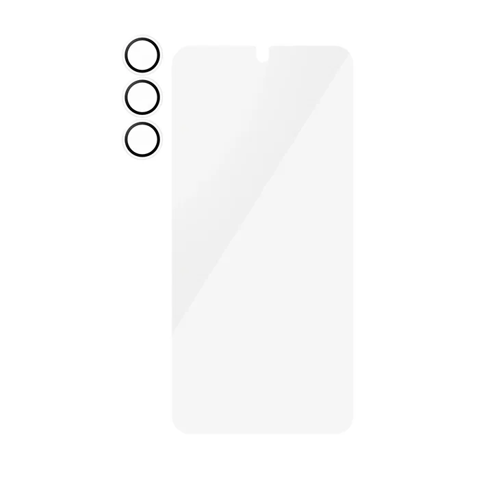 PanzerGlass Protector de Pantalla de Vidrio Templado 2 en 1 para Samsung Galaxy S25+ - Aplicación en Seco, Resistente a Rayones y Golpes, 1 Unidad