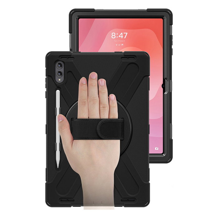 4Smarts Rugged Case Grip Funda para Samsung Galaxy Tab S11 Ultra 14.6" Negro Policarbonato Caucho TPU