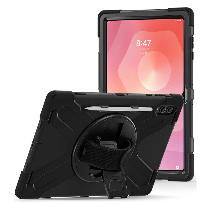 4Smarts Rugged Case Grip Funda para Samsung Galaxy Tab S11 Ultra 14.6" Negro Policarbonato Caucho TPU