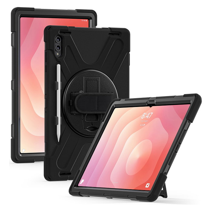 4Smarts Rugged Case Grip Funda para Samsung Galaxy Tab S11 Ultra 14.6" Negro Policarbonato Caucho TPU