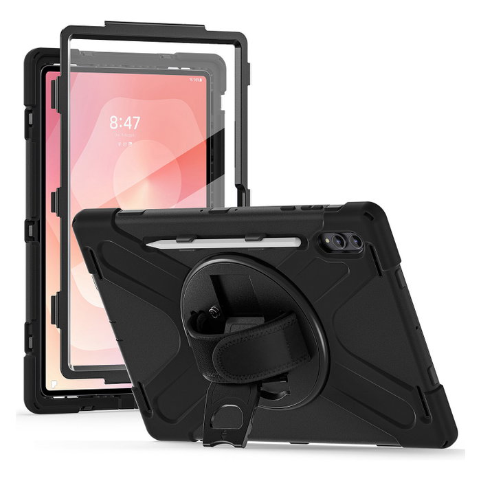 4Smarts Rugged Case Grip Funda para Samsung Galaxy Tab S11 Ultra 14.6" Negro Policarbonato Caucho TPU