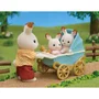 Sylvanian Families 5432 Gemelos Conejito Chocolate con Cochecito Doble y Accesorios