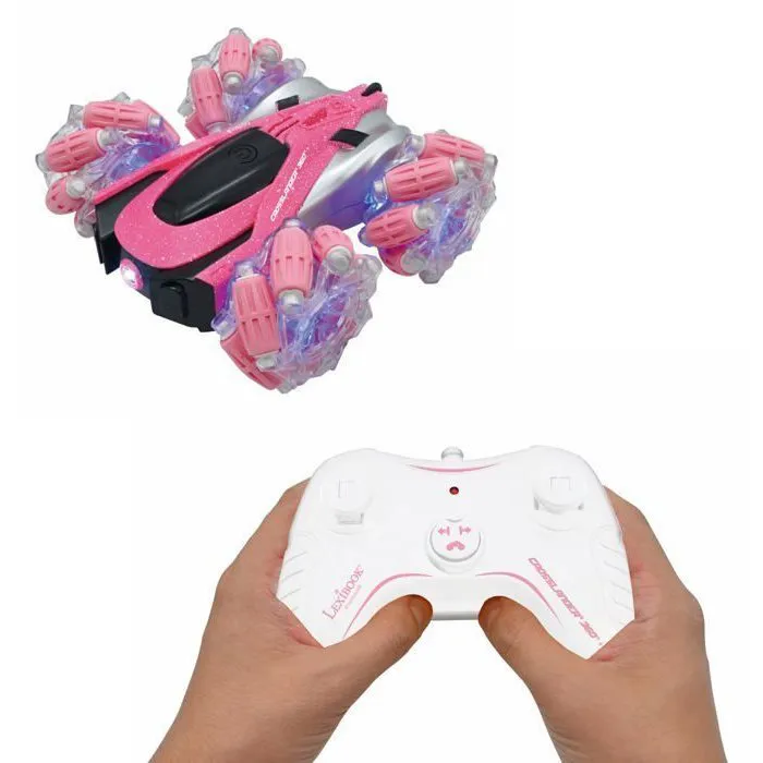 Lexibook Crosslander 360+: Coche Todoterreno Teledirigido Rosa Brillante, Programable y Recargable Lexibook Crosslander 360+: Coche Todoterreno Teledirigido Rosa Brillante, Programable y Recargable